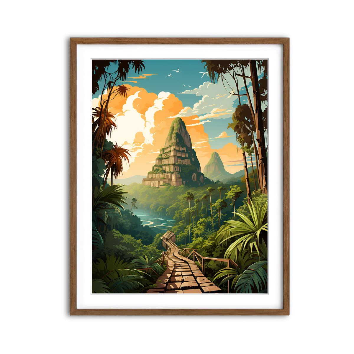 Framed Print 3x4 Walnut