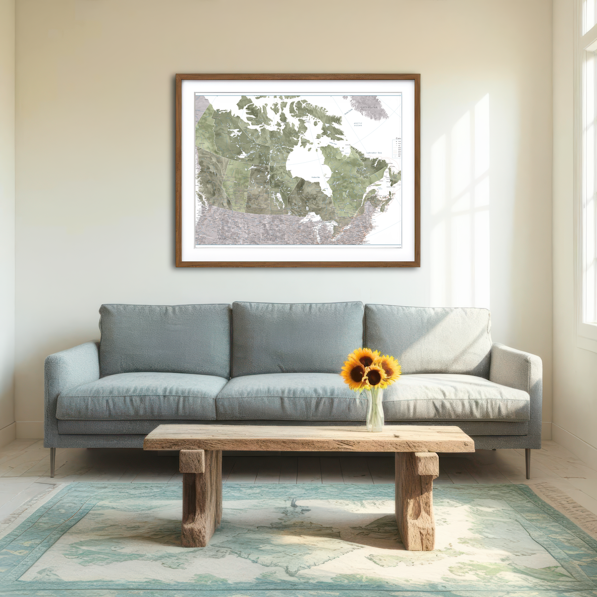 AUTO-MOCKUP ROOM | Canada Map 2 Wall Art