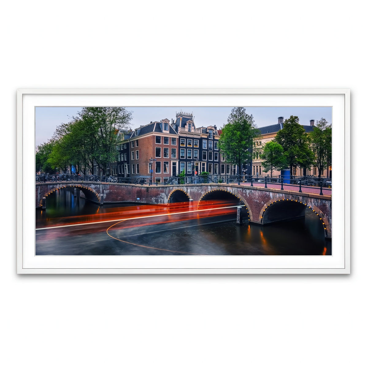 Framed Print 2x1 White