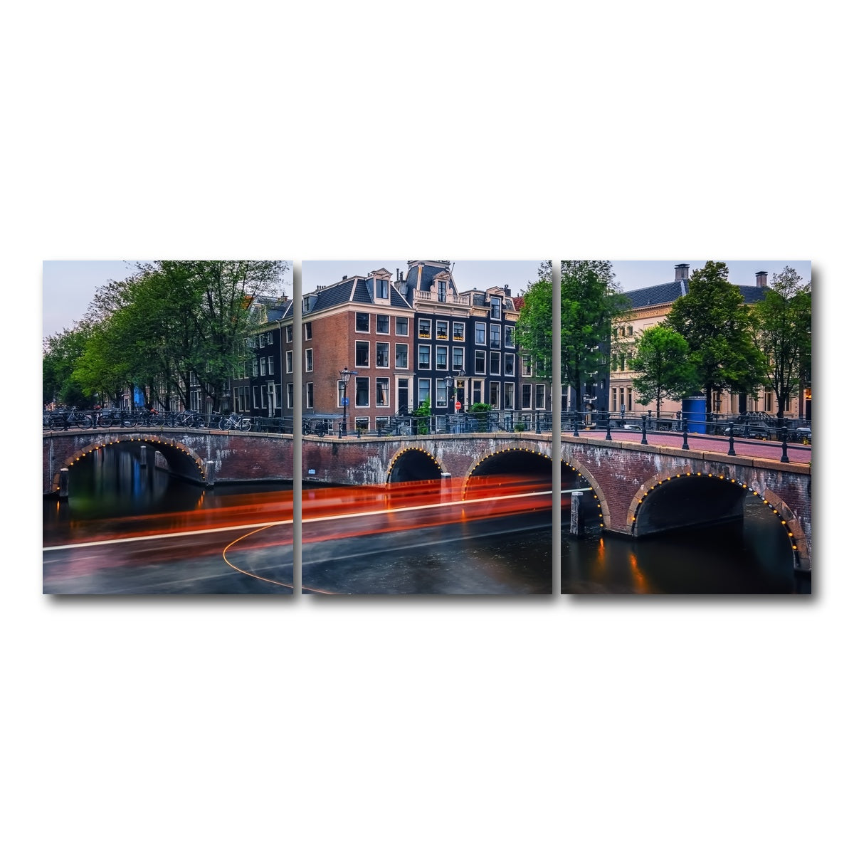 AUTO-MOCKUP WHITE | Canal In Amsterdam | 3 Piece | Gallery Wrap Canvas | group=18x24