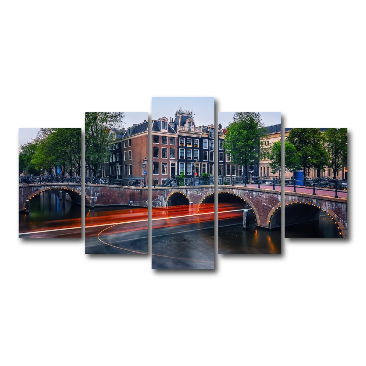 AUTO-MOCKUP WHITE | Canal In Amsterdam | 5 Piece | Gallery Wrap Canvas | group=5_normal