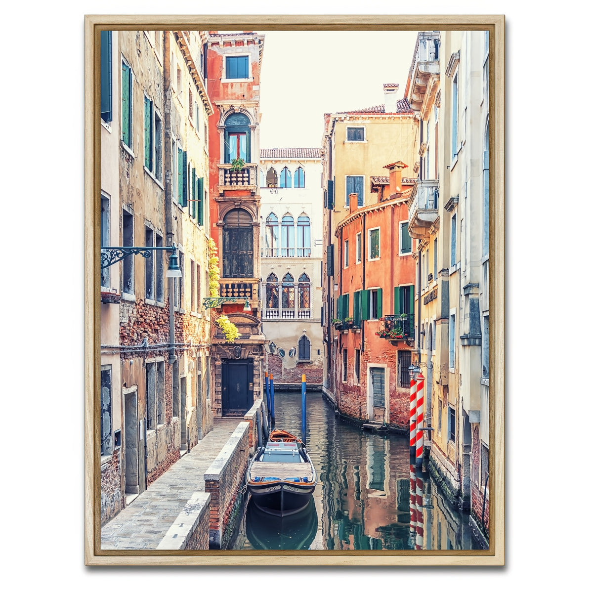 AUTO-MOCKUP WHITE | Canal In Venice | 1 Piece | Natural Framed Canvas | group=3x4
