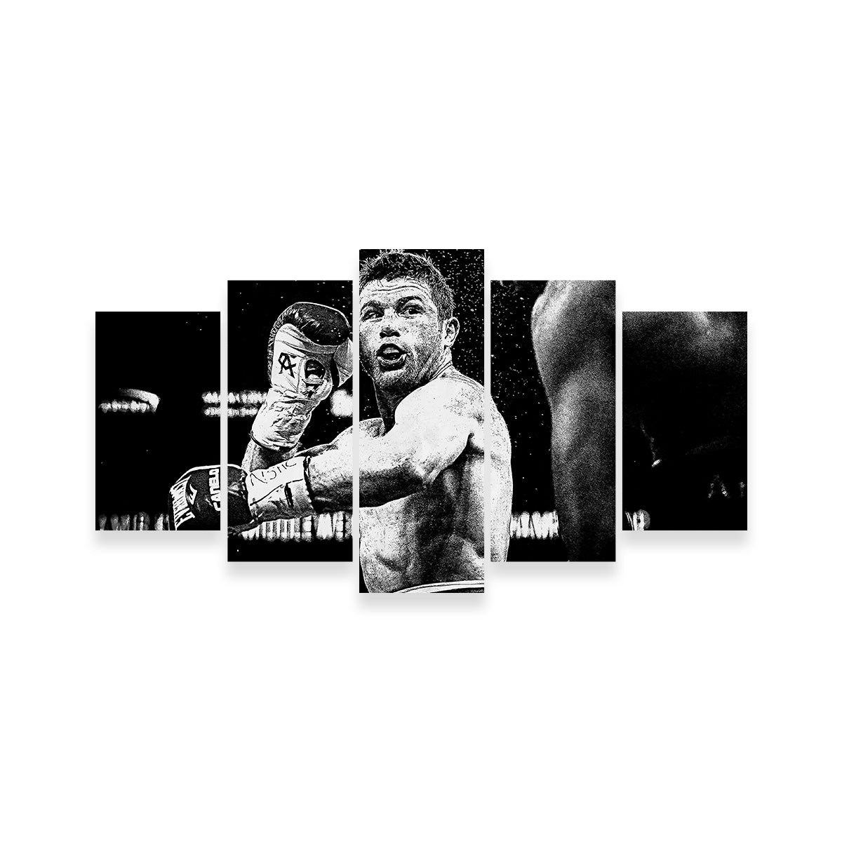 Canelo Alvarez Grayscale Wall Art