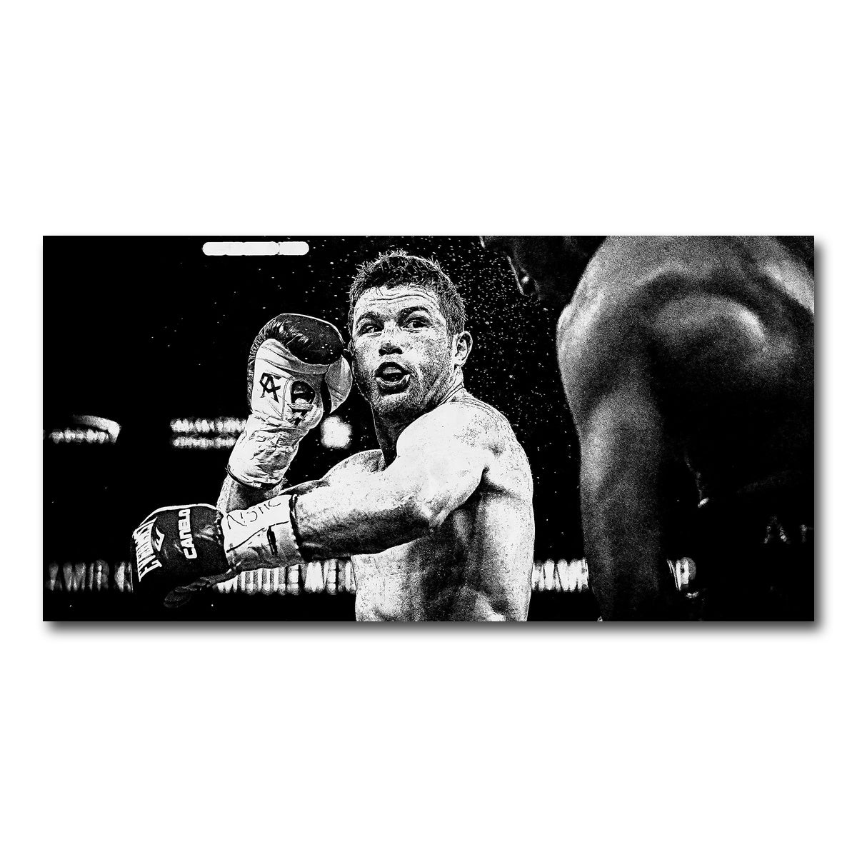 AUTO-MOCKUP WHITE | Canelo Alvarez Grayscale | 1 Piece | Gallery Wrap Canvas | group=2x1