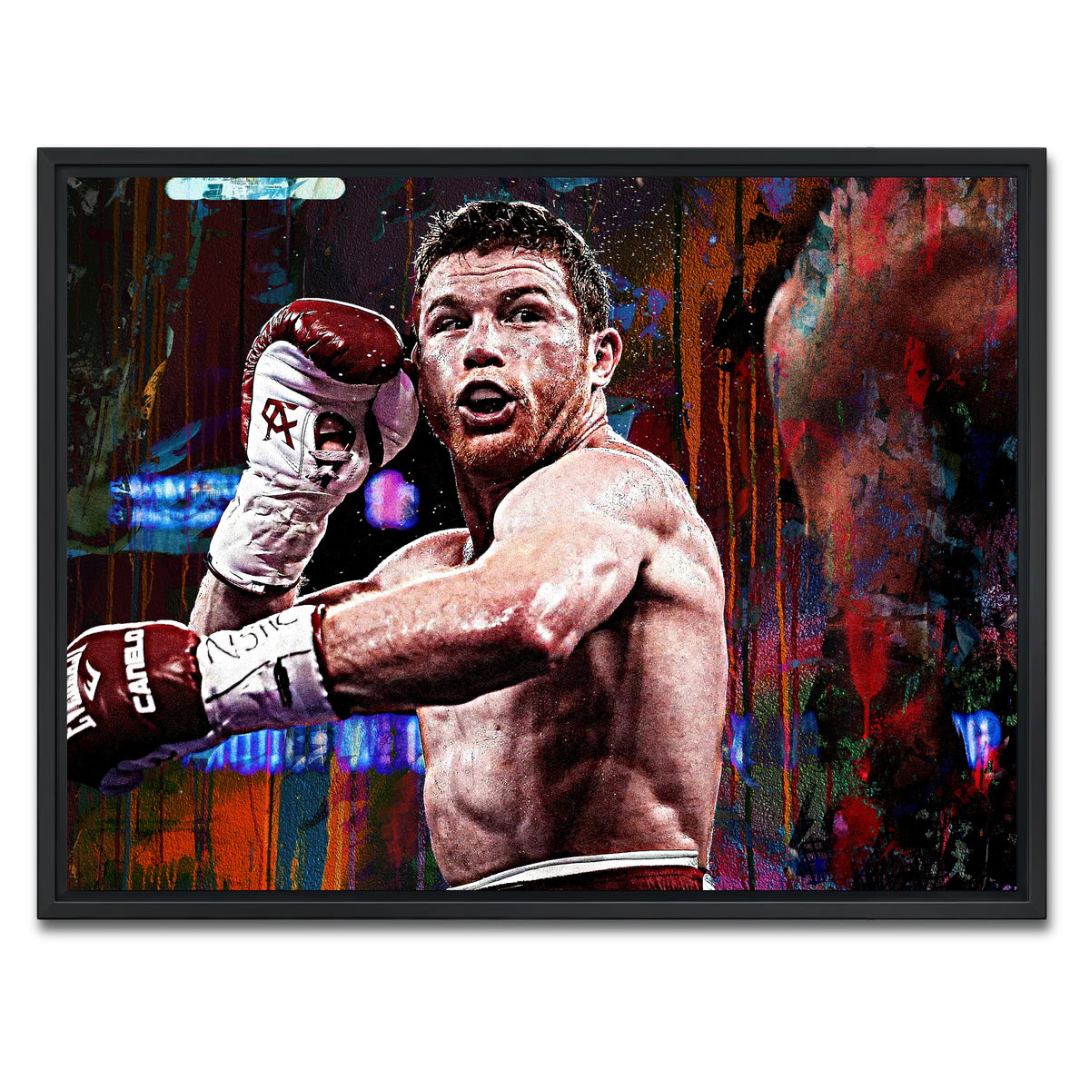 AUTO-MOCKUP WHITE | Canelo Alvarez | 1 Piece | Black Framed Canvas | group=4x3