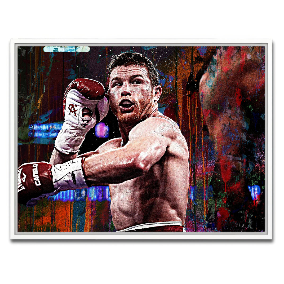 AUTO-MOCKUP WHITE | Canelo Alvarez | 1 Piece | White Framed Canvas | group=4x3