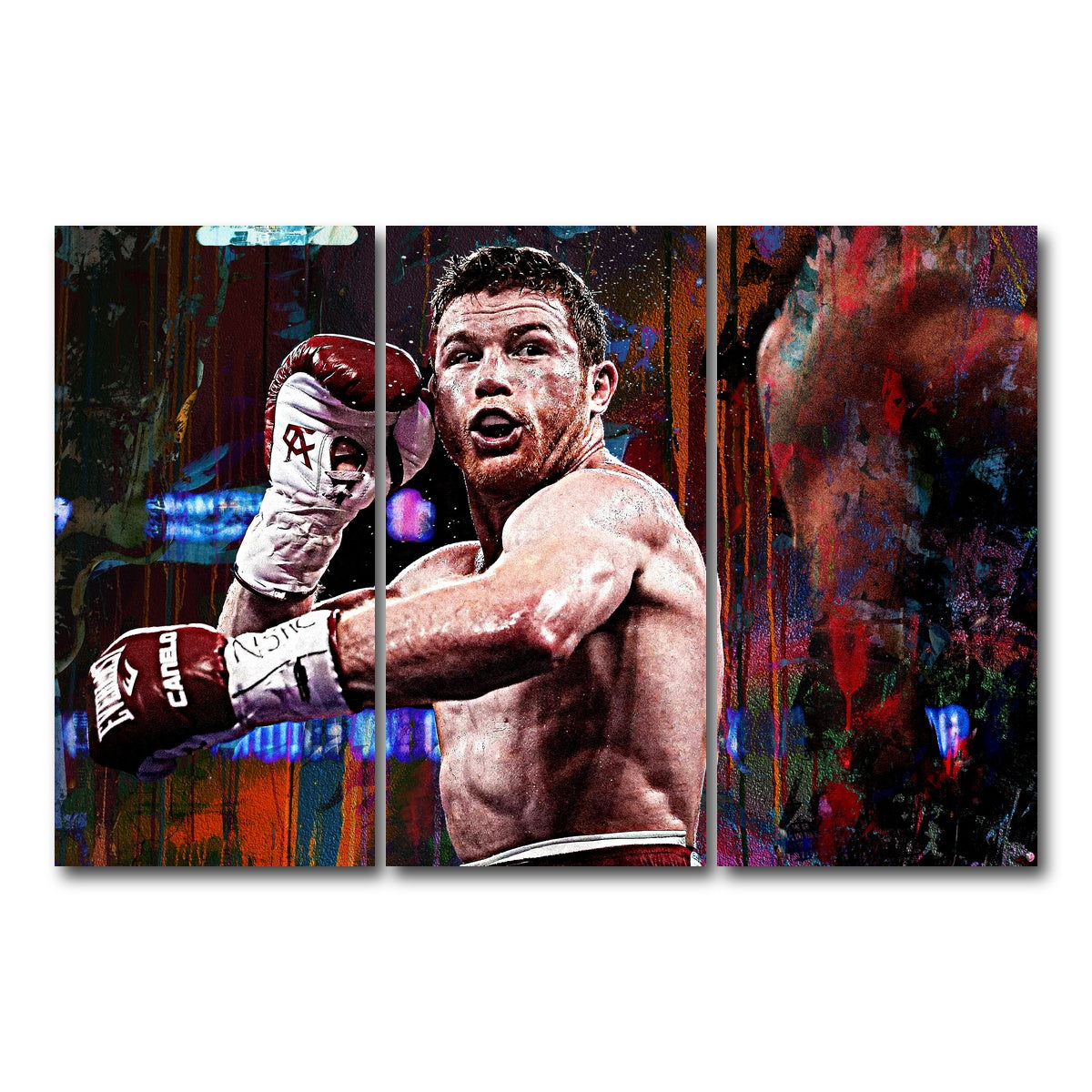 AUTO-MOCKUP WHITE | Canelo Alvarez | 3 Piece | Gallery Wrap Canvas | group=12x24