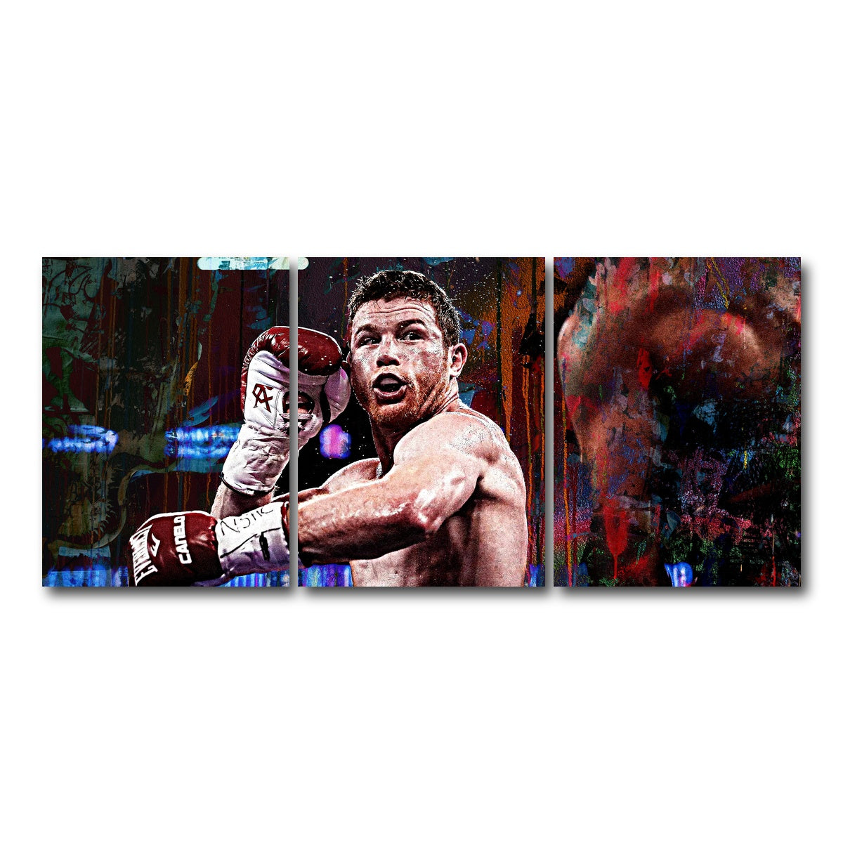 AUTO-MOCKUP WHITE | Canelo Alvarez | 3 Piece | Gallery Wrap Canvas | group=18x24
