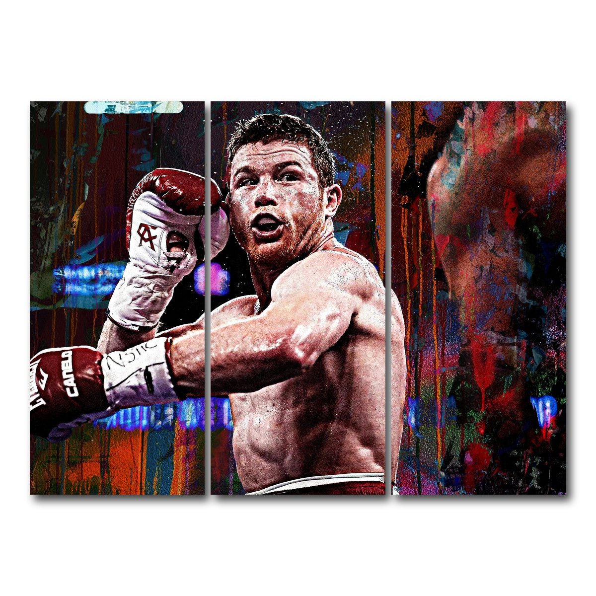 AUTO-MOCKUP WHITE | Canelo Alvarez | 3 Piece | Gallery Wrap Canvas | group=8x18