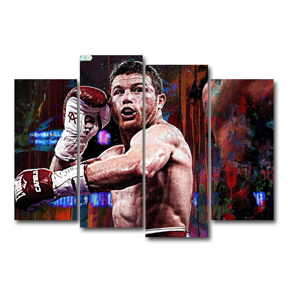 AUTO-MOCKUP WHITE | Canelo Alvarez | 4 Piece | Gallery Wrap Canvas | group=4_normal