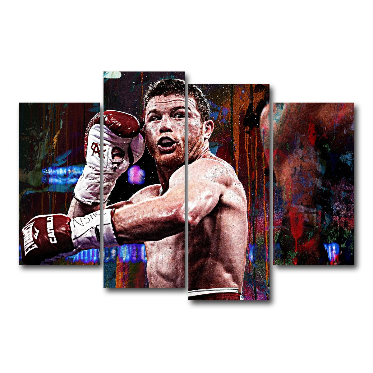 AUTO-MOCKUP WHITE | Canelo Alvarez | 4 Piece | Gallery Wrap Canvas | group=4_short