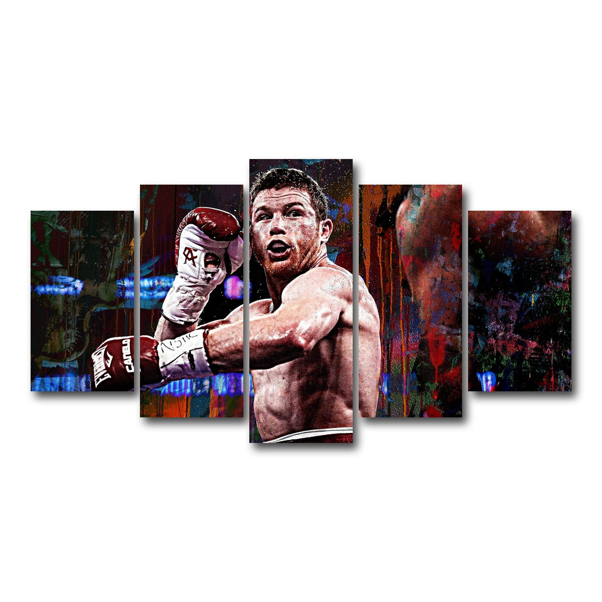 AUTO-MOCKUP WHITE | Canelo Alvarez | 5 Piece | Gallery Wrap Canvas | group=5_normal