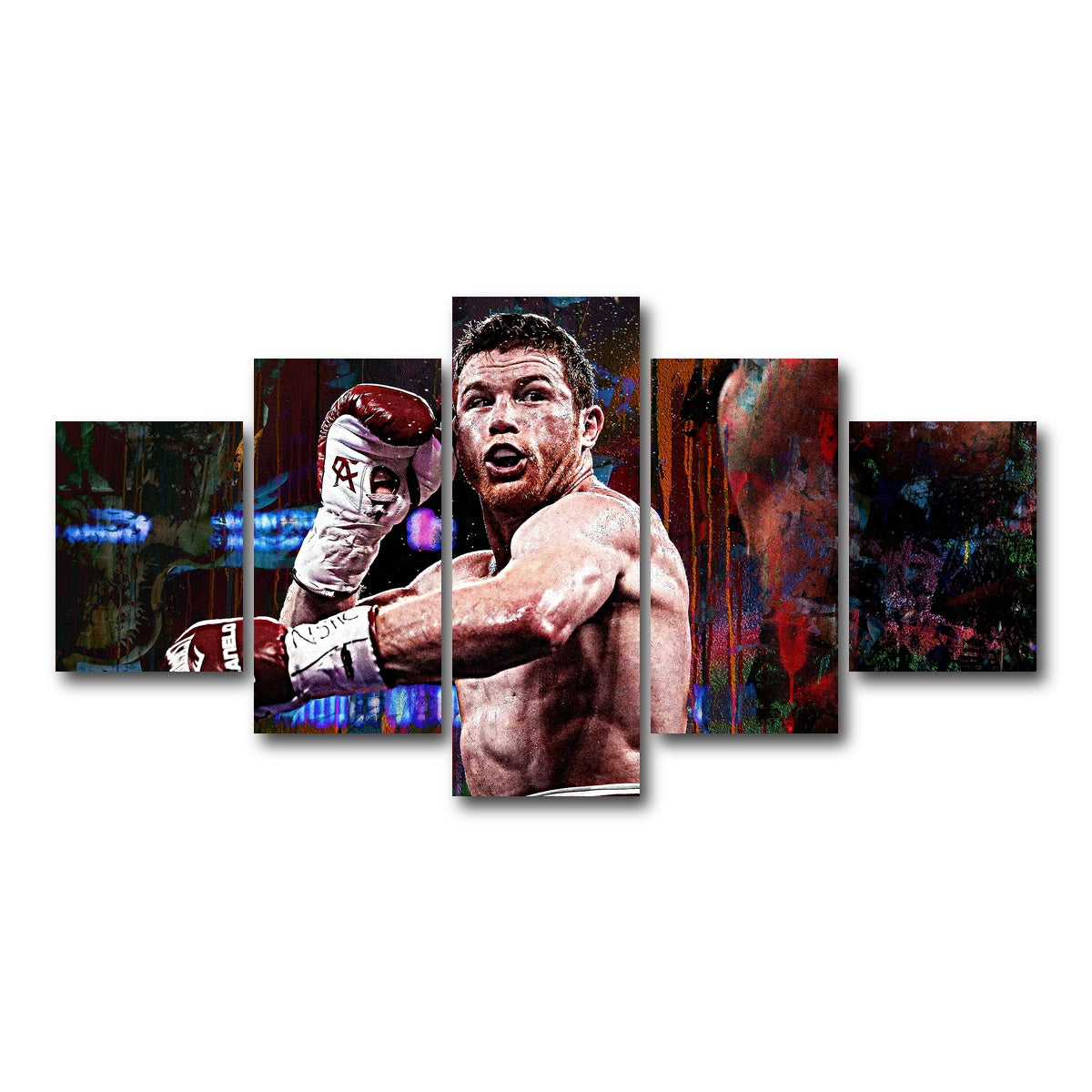 AUTO-MOCKUP WHITE | Canelo Alvarez | 5 Piece | Gallery Wrap Canvas | group=5_short