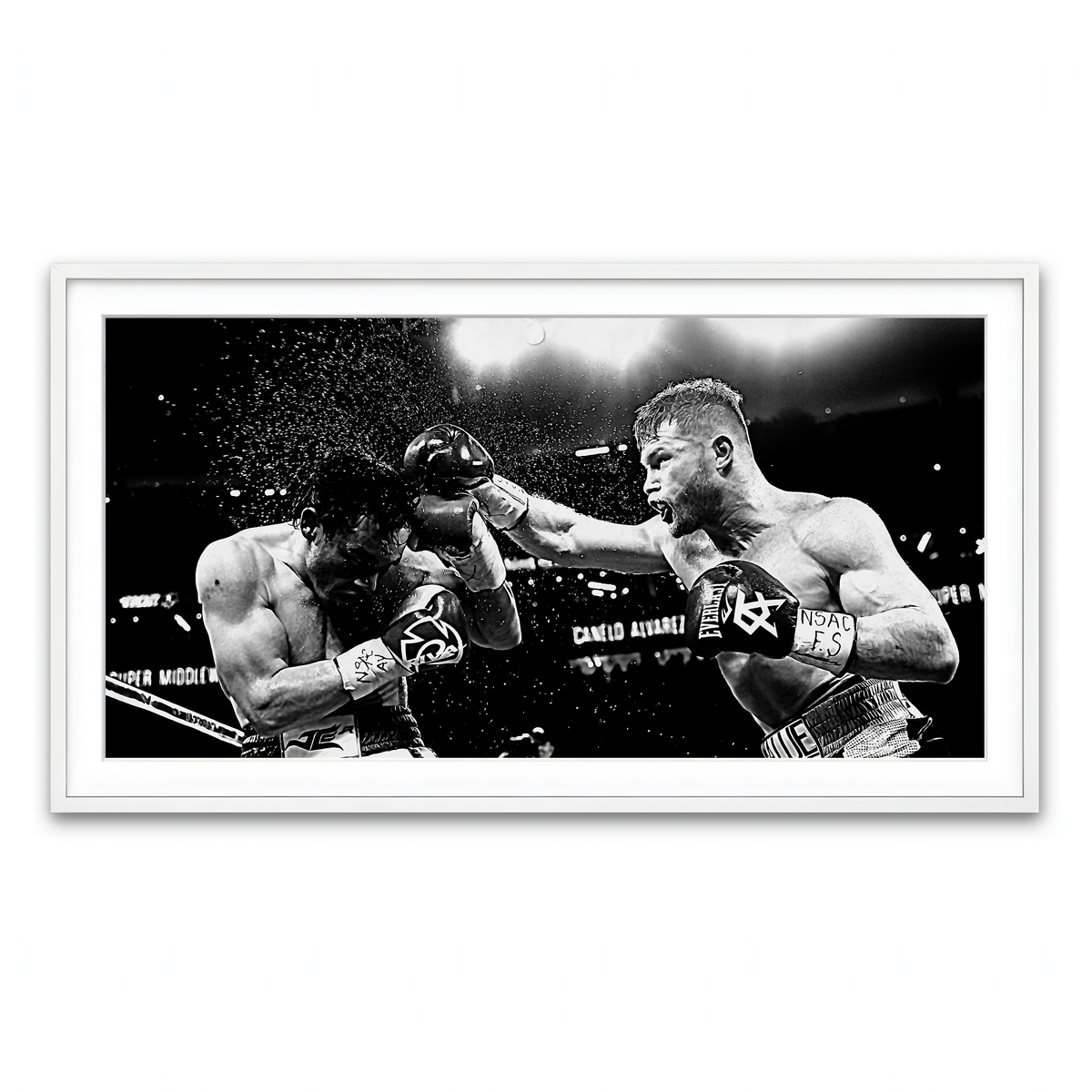 Framed Print 2x1 White