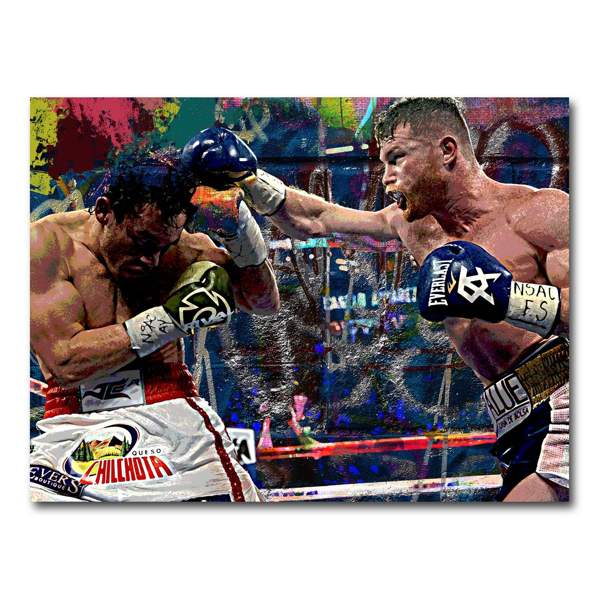 AUTO-MOCKUP WHITE | Canelo vs Chavez Jr | 1 Piece | Gallery Wrap Canvas | group=4x3