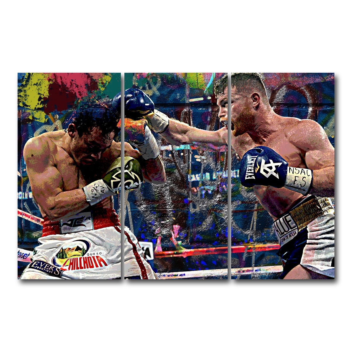 AUTO-MOCKUP WHITE | Canelo vs Chavez Jr | 3 Piece | Gallery Wrap Canvas | group=12x24