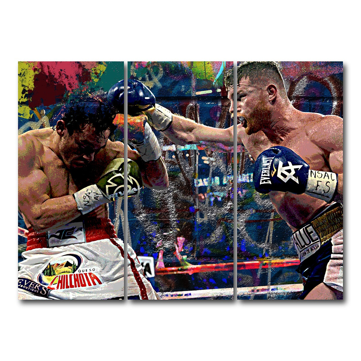 AUTO-MOCKUP WHITE | Canelo vs Chavez Jr | 3 Piece | Gallery Wrap Canvas | group=8x18