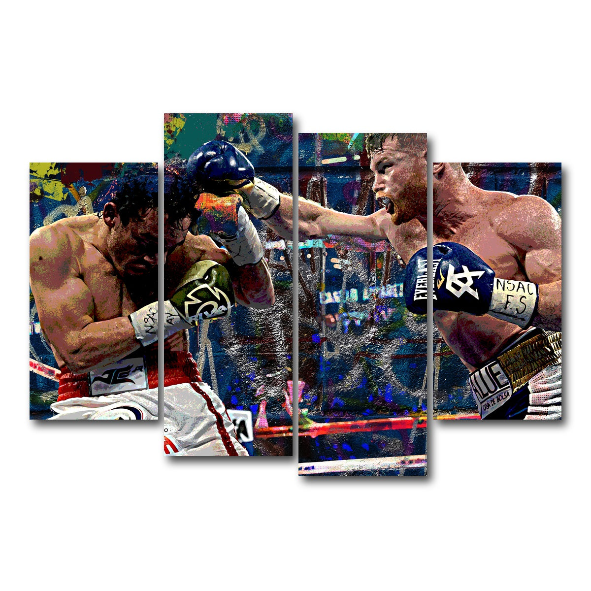 AUTO-MOCKUP WHITE | Canelo vs Chavez Jr | 4 Piece | Gallery Wrap Canvas | group=4_short