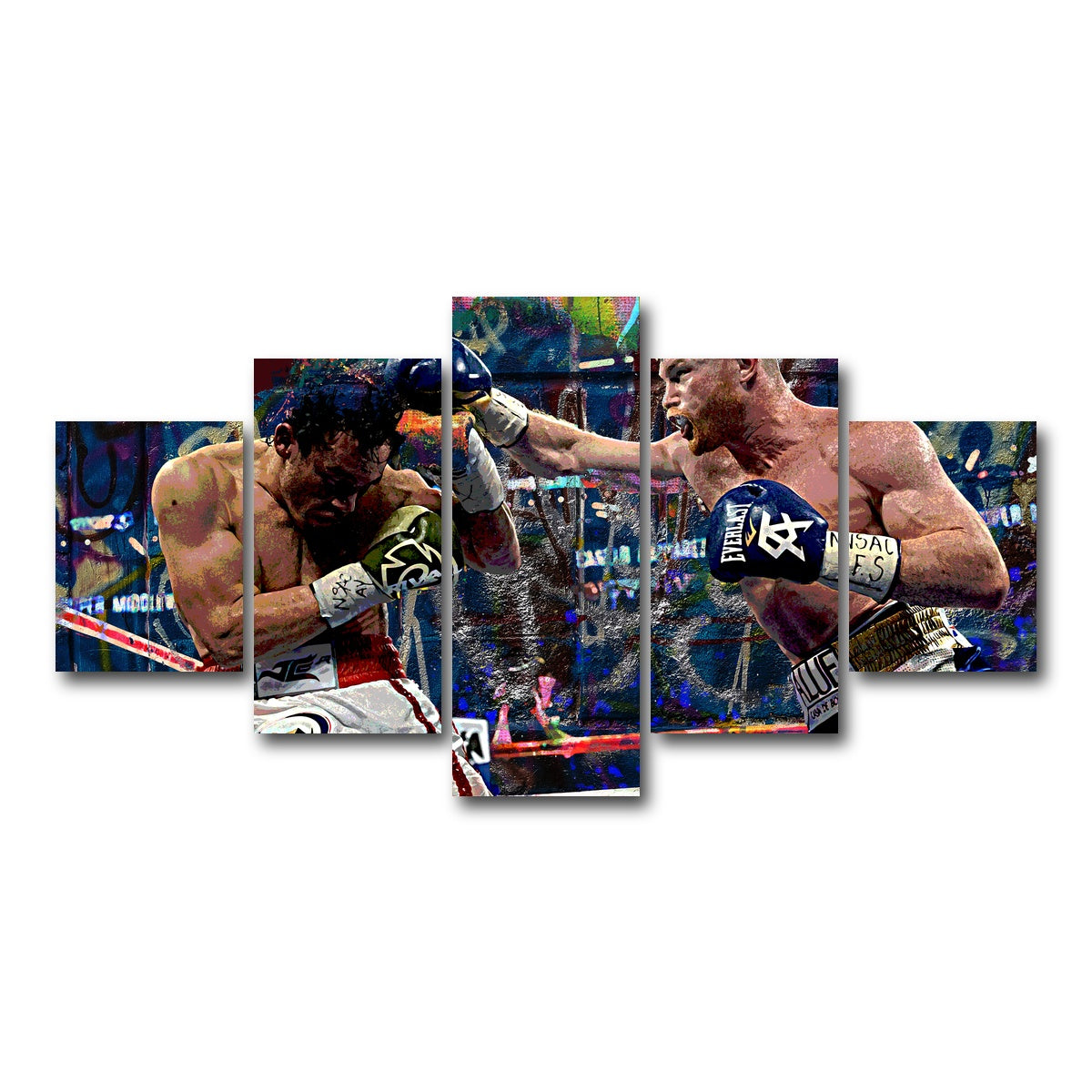 AUTO-MOCKUP WHITE | Canelo vs Chavez Jr | 5 Piece | Gallery Wrap Canvas | group=5_short