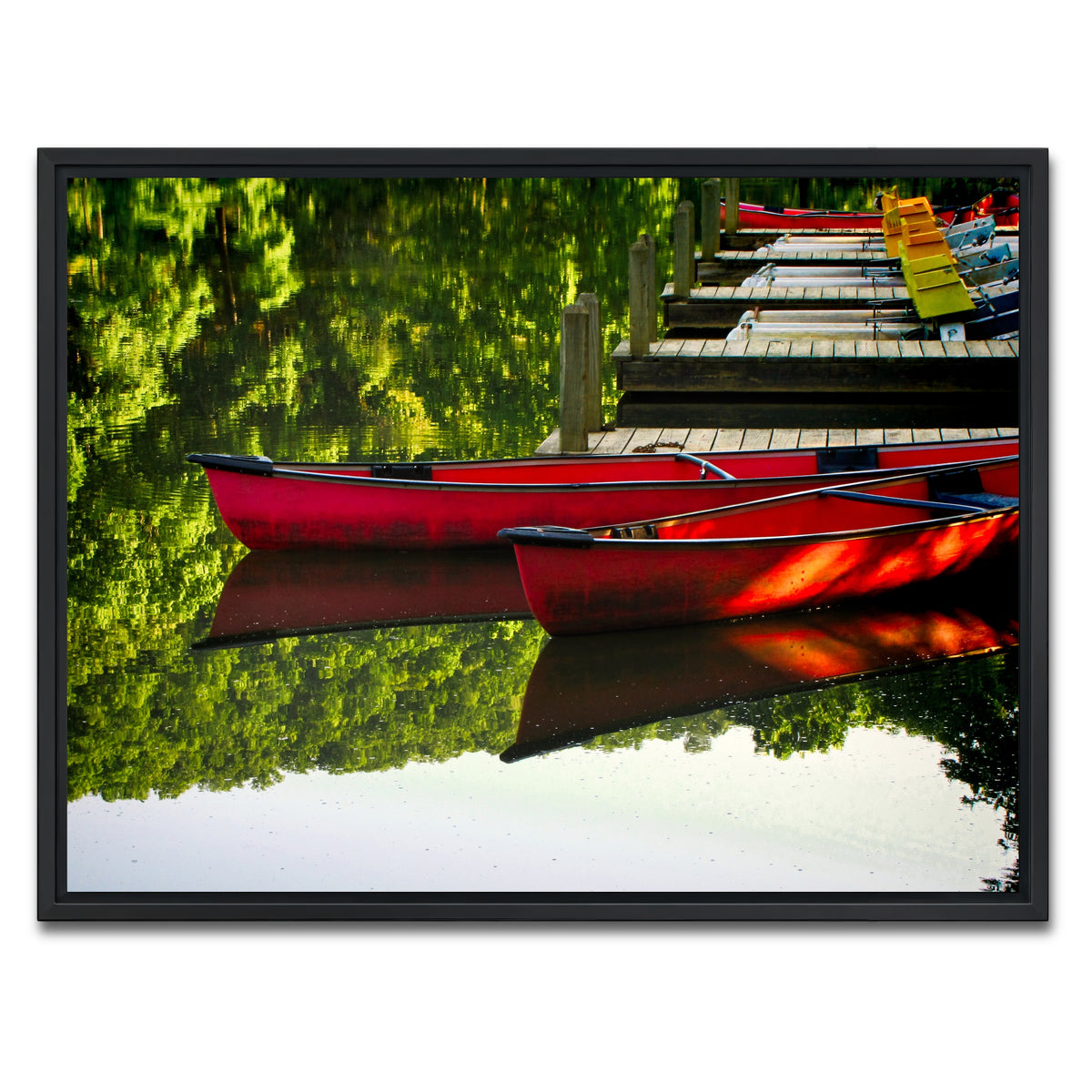 AUTO-MOCKUP WHITE | Canoes at Devil's Den State Park | 1 Piece | Black Framed Canvas | group=4x3