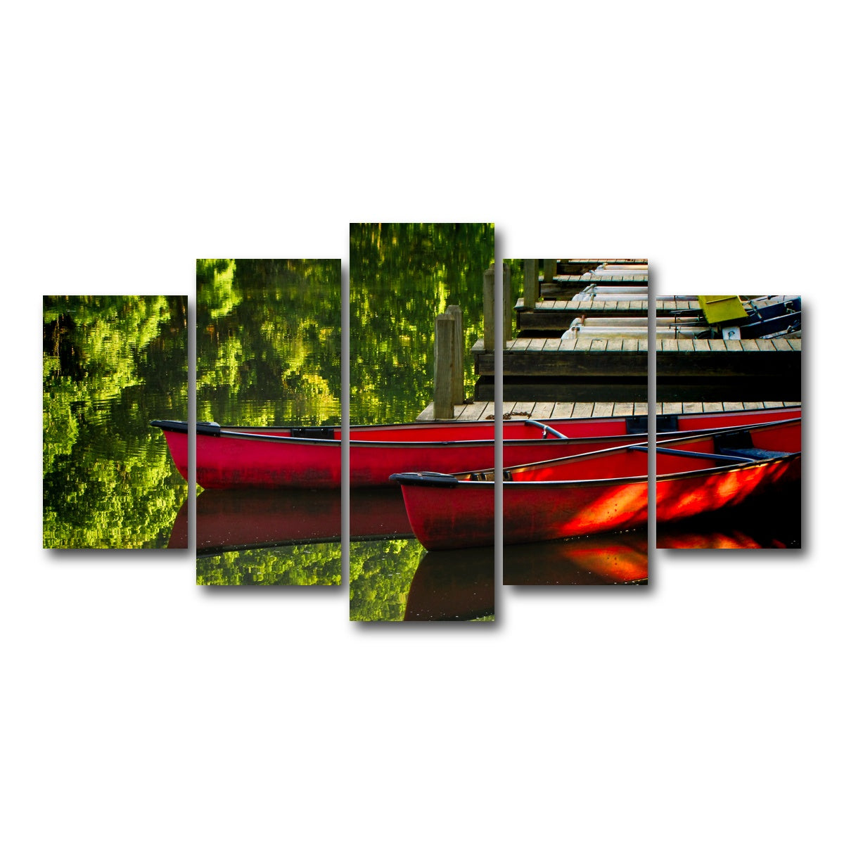 AUTO-MOCKUP WHITE | Canoes at Devil's Den State Park | 5 Piece | Gallery Wrap Canvas | group=5_normal