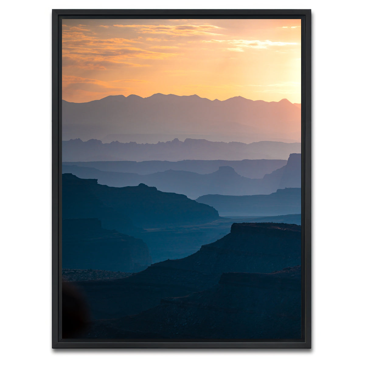 AUTO-MOCKUP WHITE | Canyon Layers | 1 Piece | Black Framed Canvas | group=3x4