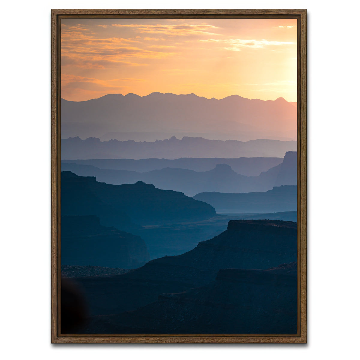AUTO-MOCKUP WHITE | Canyon Layers | 1 Piece | Walnut Framed Canvas | group=3x4