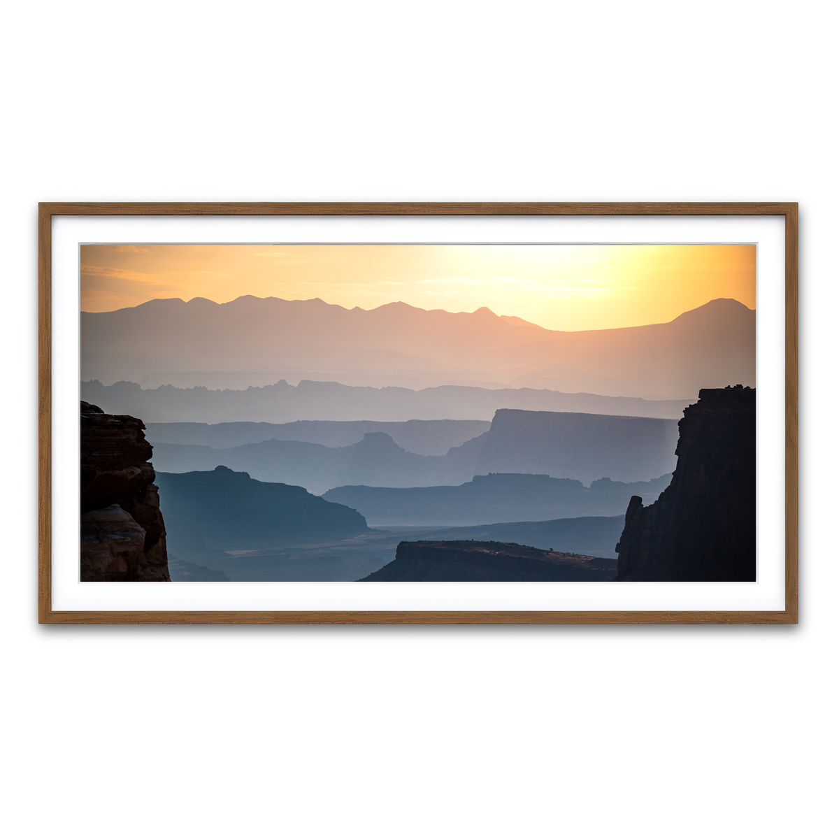 Framed Print 2x1 Walnut