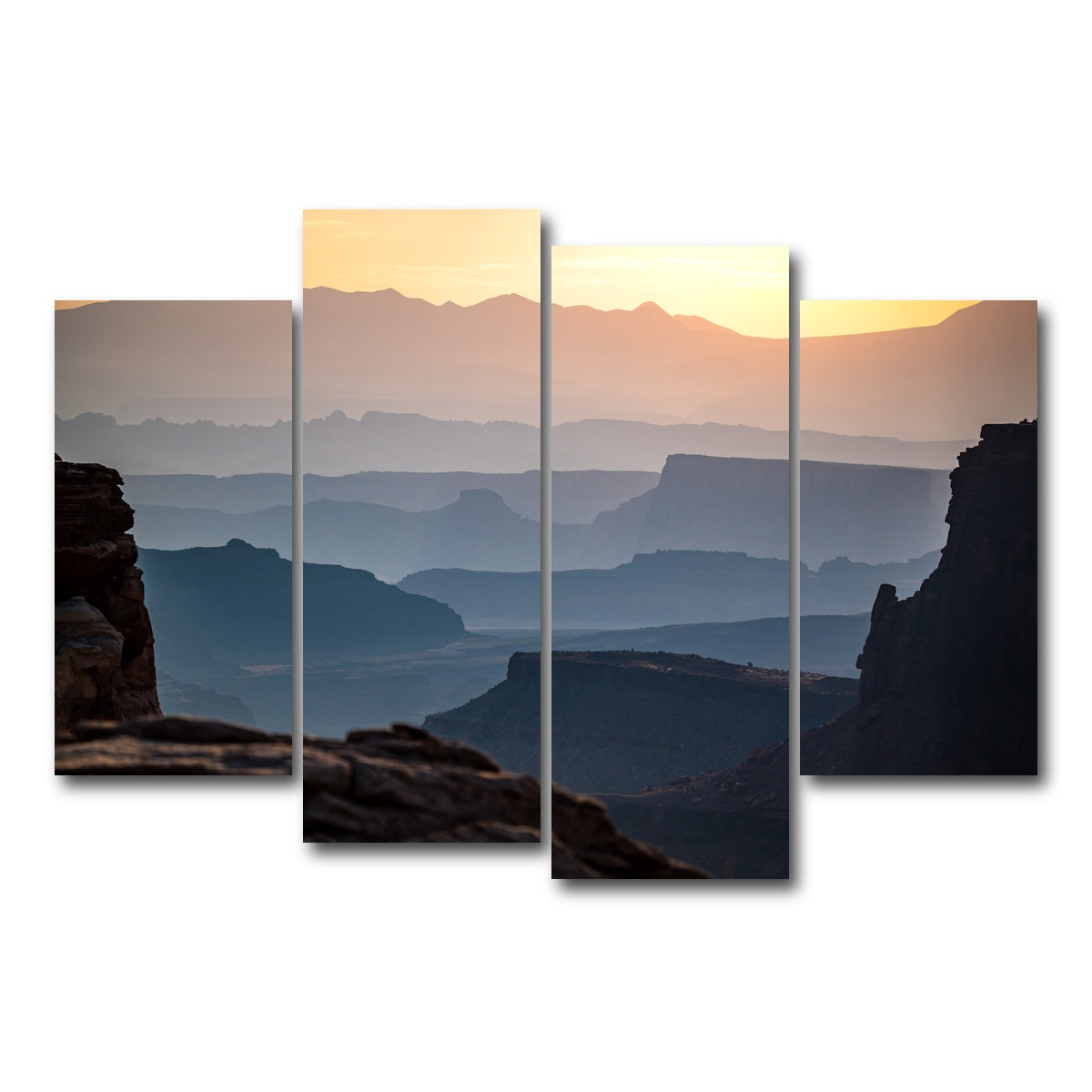 AUTO-MOCKUP WHITE | Canyonland Sunrise | 4 Piece | Gallery Wrap Canvas | group=4_short