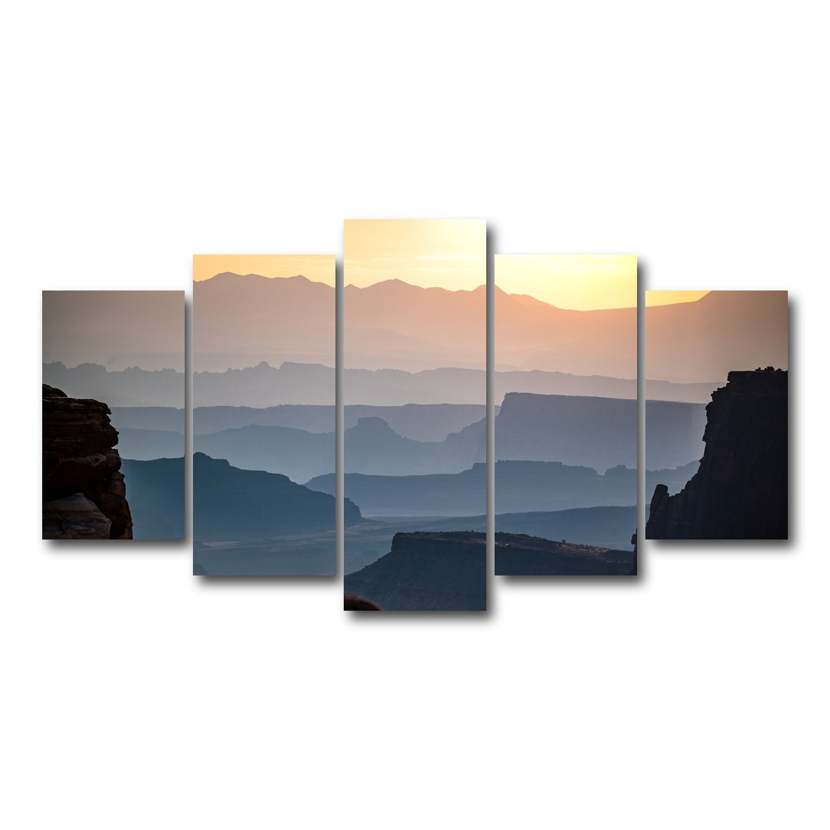 AUTO-MOCKUP WHITE | Canyonland Sunrise | 5 Piece | Gallery Wrap Canvas | group=5_normal