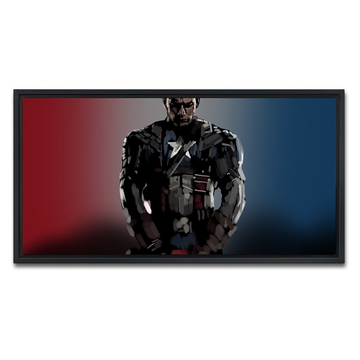 AUTO-MOCKUP WHITE | Cap and His Shield | 1 Piece | Black Framed Canvas | group=2x1