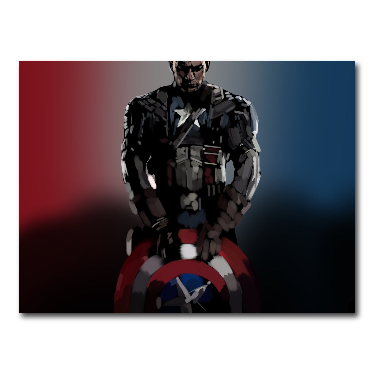 AUTO-MOCKUP WHITE | Cap and His Shield | 1 Piece | Gallery Wrap Canvas | group=4x3