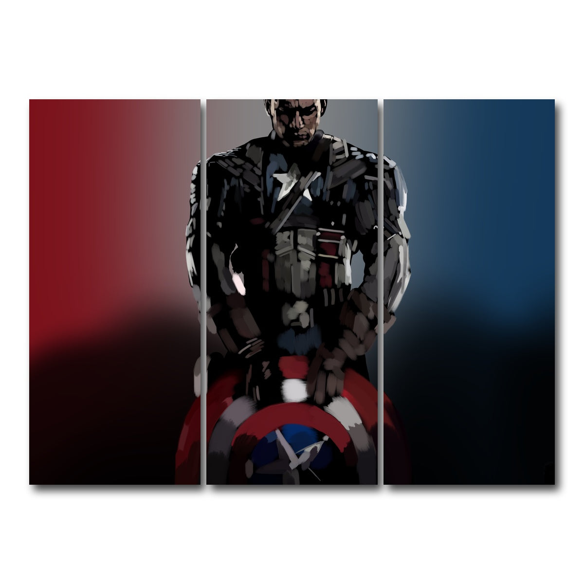 AUTO-MOCKUP WHITE | Cap and His Shield | 3 Piece | Gallery Wrap Canvas | group=8x18