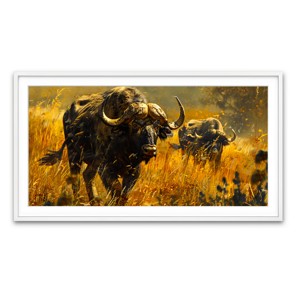 Framed Print 2x1 White