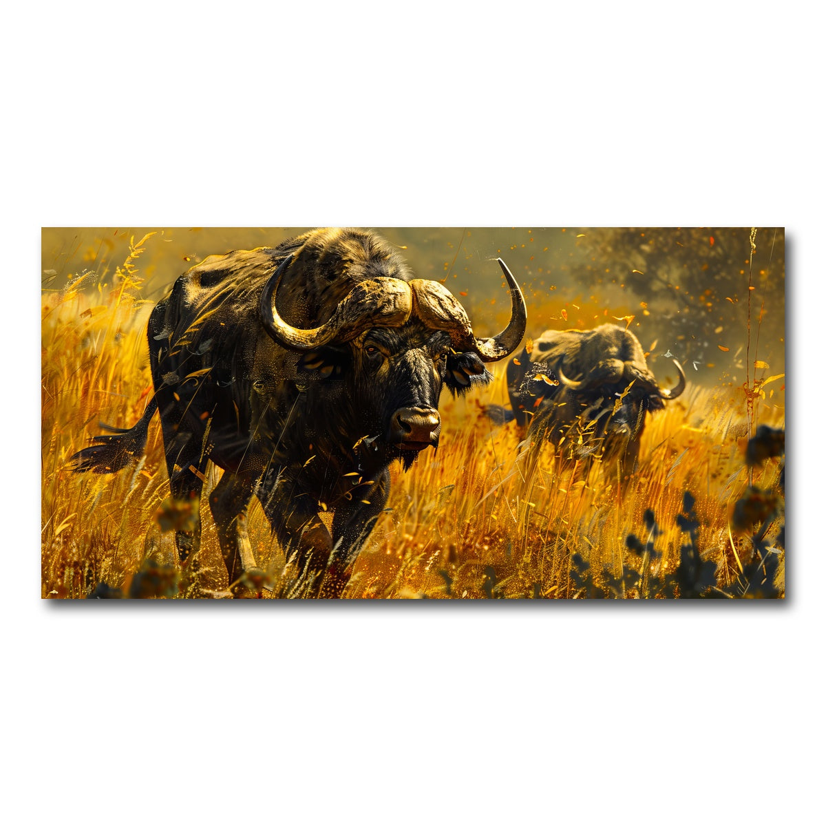 AUTO-MOCKUP WHITE | Cape Buffaloes | 1 Piece | Gallery Wrap Canvas | group=2x1