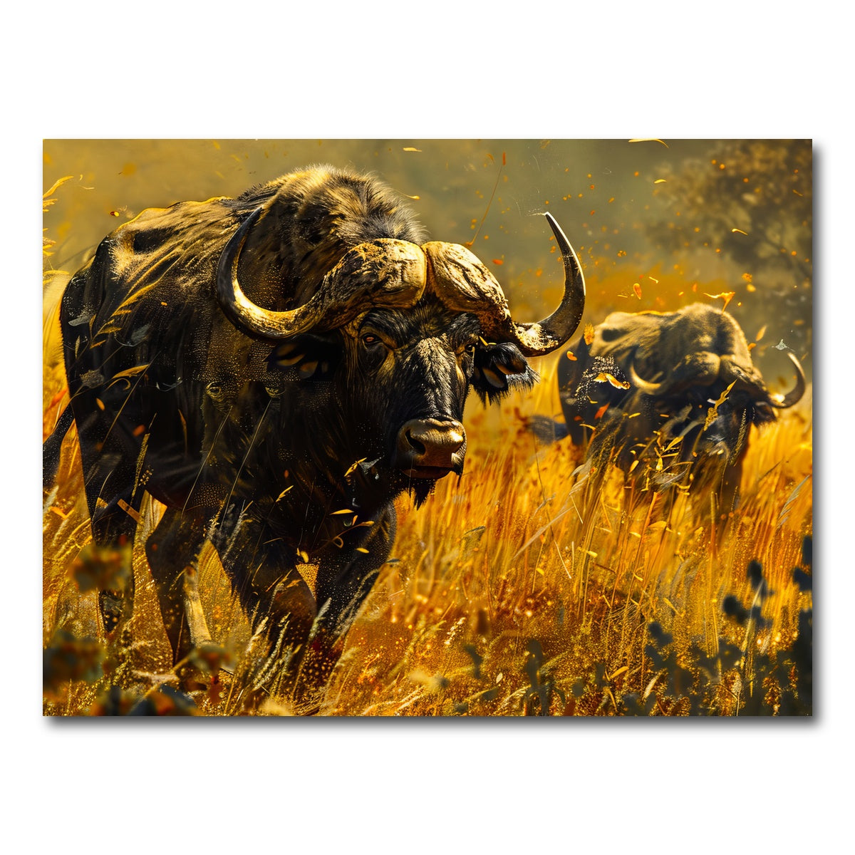 AUTO-MOCKUP WHITE | Cape Buffaloes | 1 Piece | Gallery Wrap Canvas | group=4x3