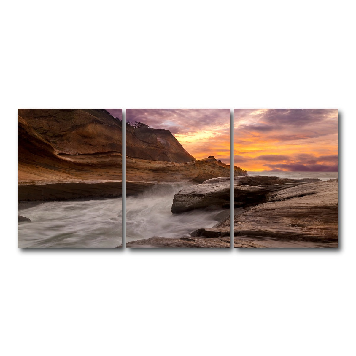 AUTO-MOCKUP WHITE | Cape Kiwanda | 3 Piece | Gallery Wrap Canvas | group=18x24