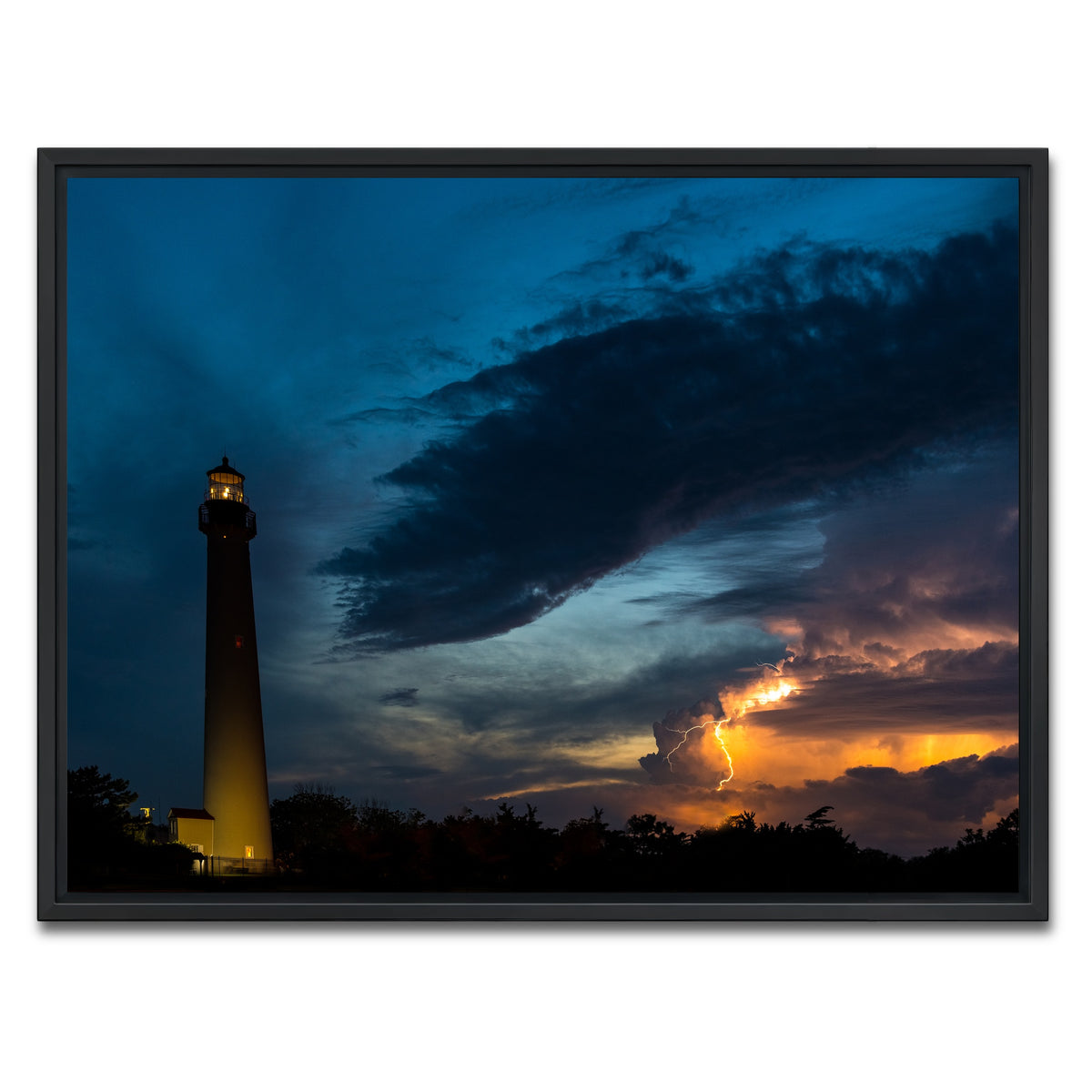 AUTO-MOCKUP WHITE | Cape May Lighthouse | 1 Piece | Black Framed Canvas | group=4x3