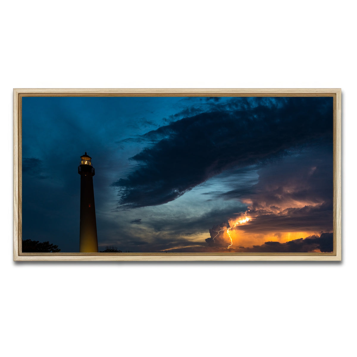 AUTO-MOCKUP WHITE | Cape May Lighthouse | 1 Piece | Natural Framed Canvas | group=2x1
