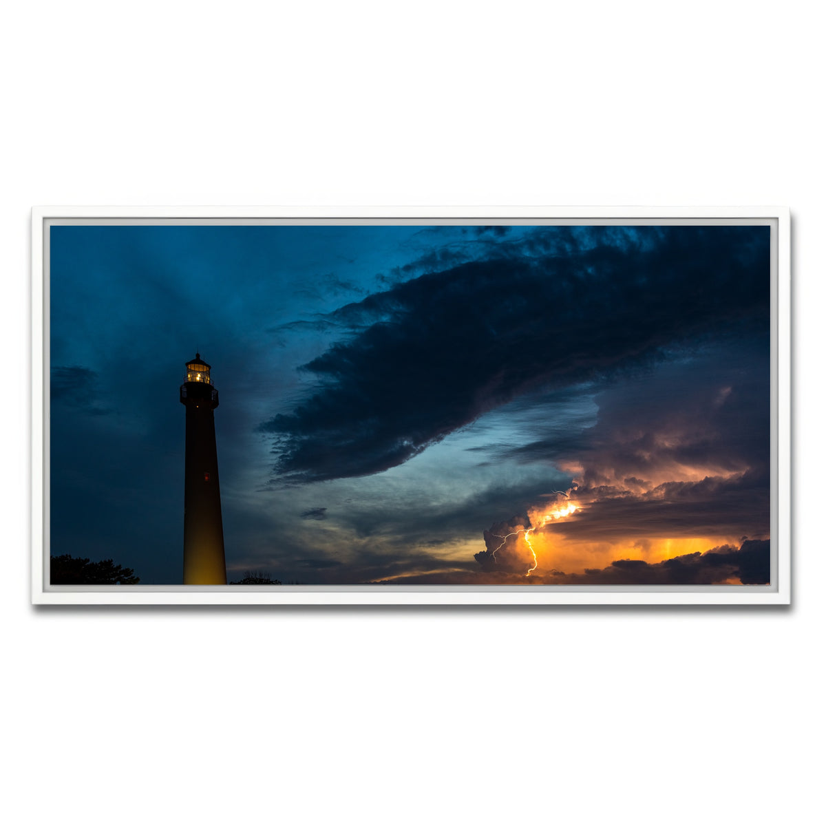 AUTO-MOCKUP WHITE | Cape May Lighthouse | 1 Piece | White Framed Canvas | group=2x1