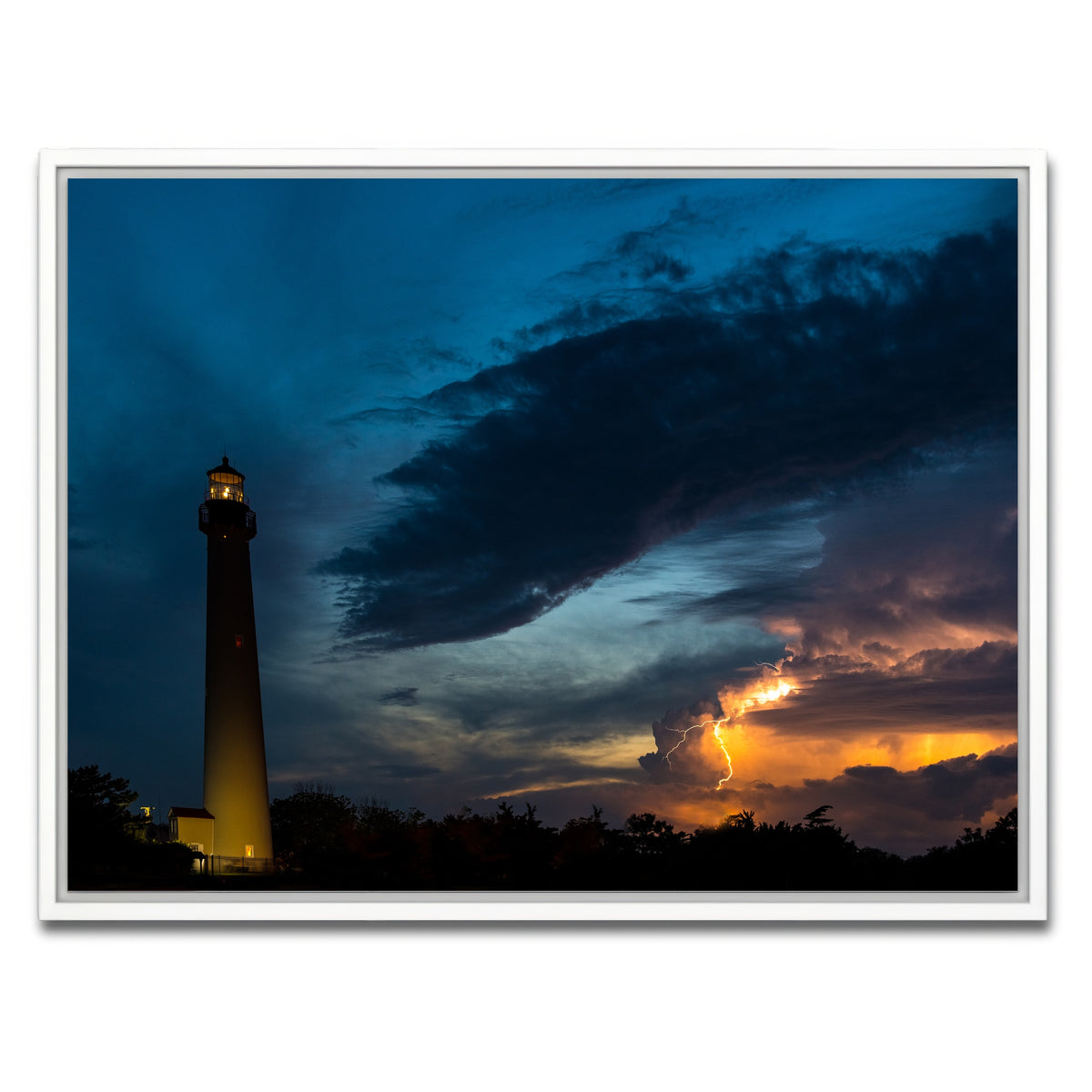 AUTO-MOCKUP WHITE | Cape May Lighthouse | 1 Piece | White Framed Canvas | group=4x3