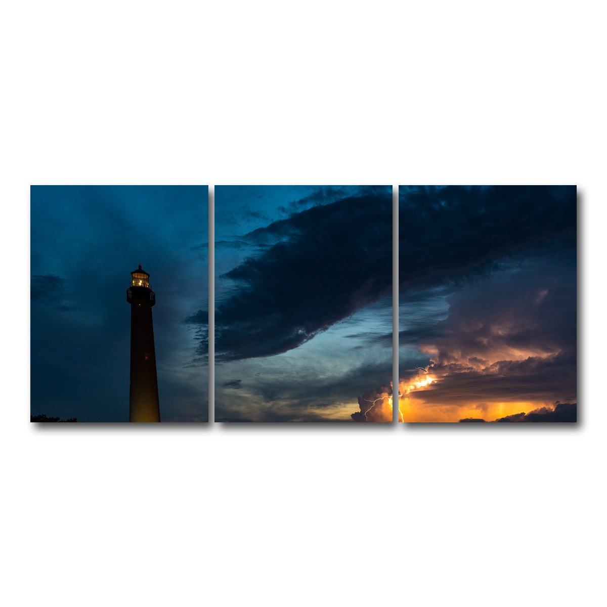 AUTO-MOCKUP WHITE | Cape May Lighthouse | 3 Piece | Gallery Wrap Canvas | group=18x24