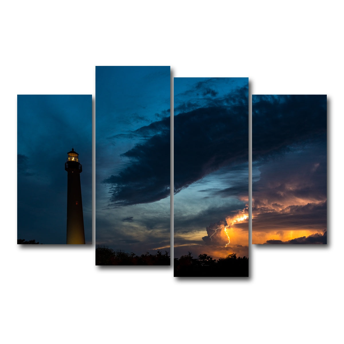AUTO-MOCKUP WHITE | Cape May Lighthouse | 4 Piece | Gallery Wrap Canvas | group=4_short