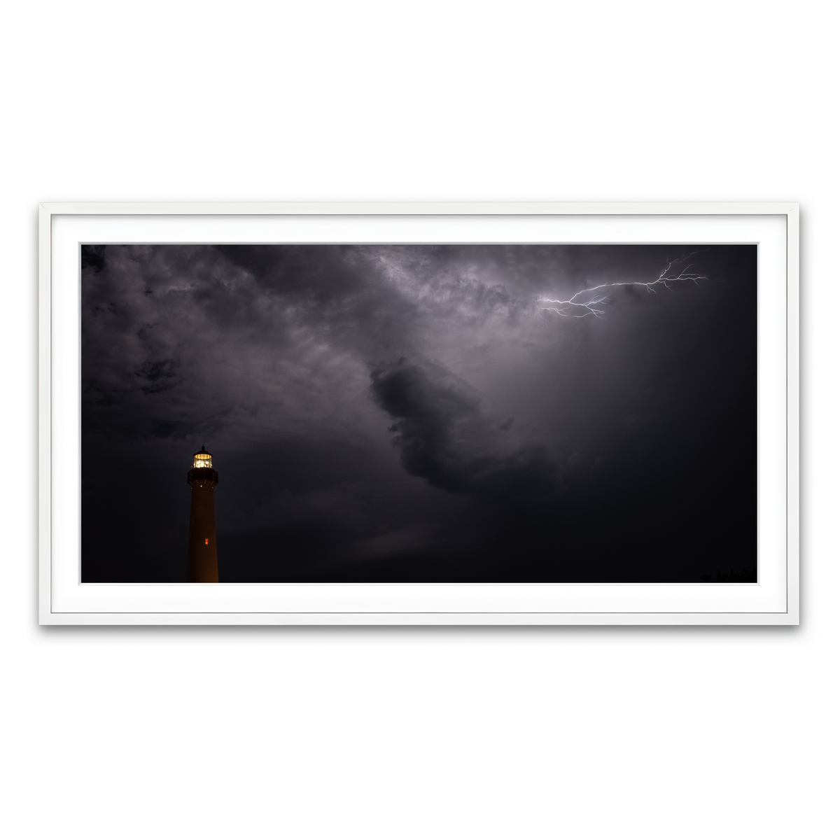Framed Print 2x1 White