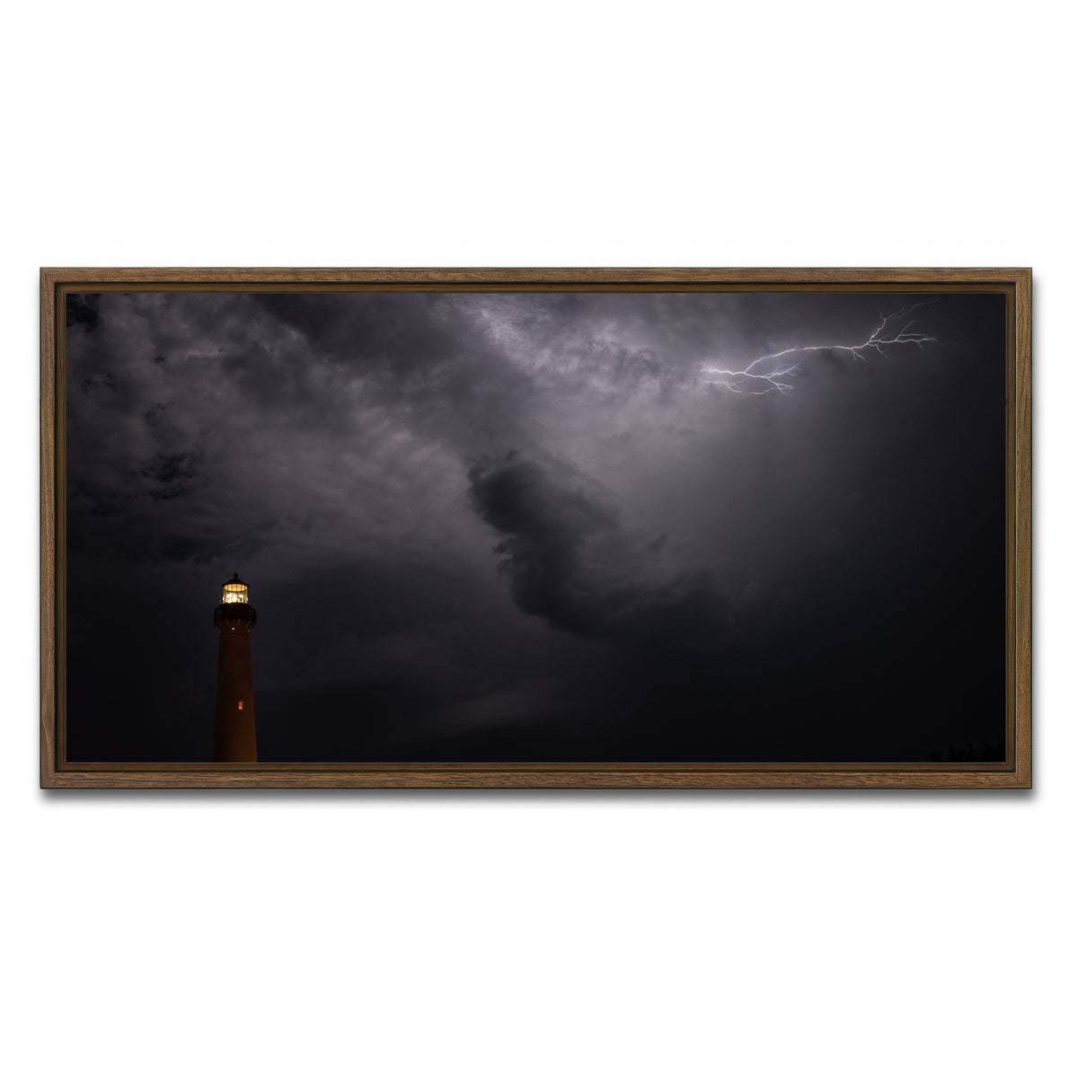 AUTO-MOCKUP WHITE | Cape May Storm | 1 Piece | Walnut Framed Canvas | group=2x1