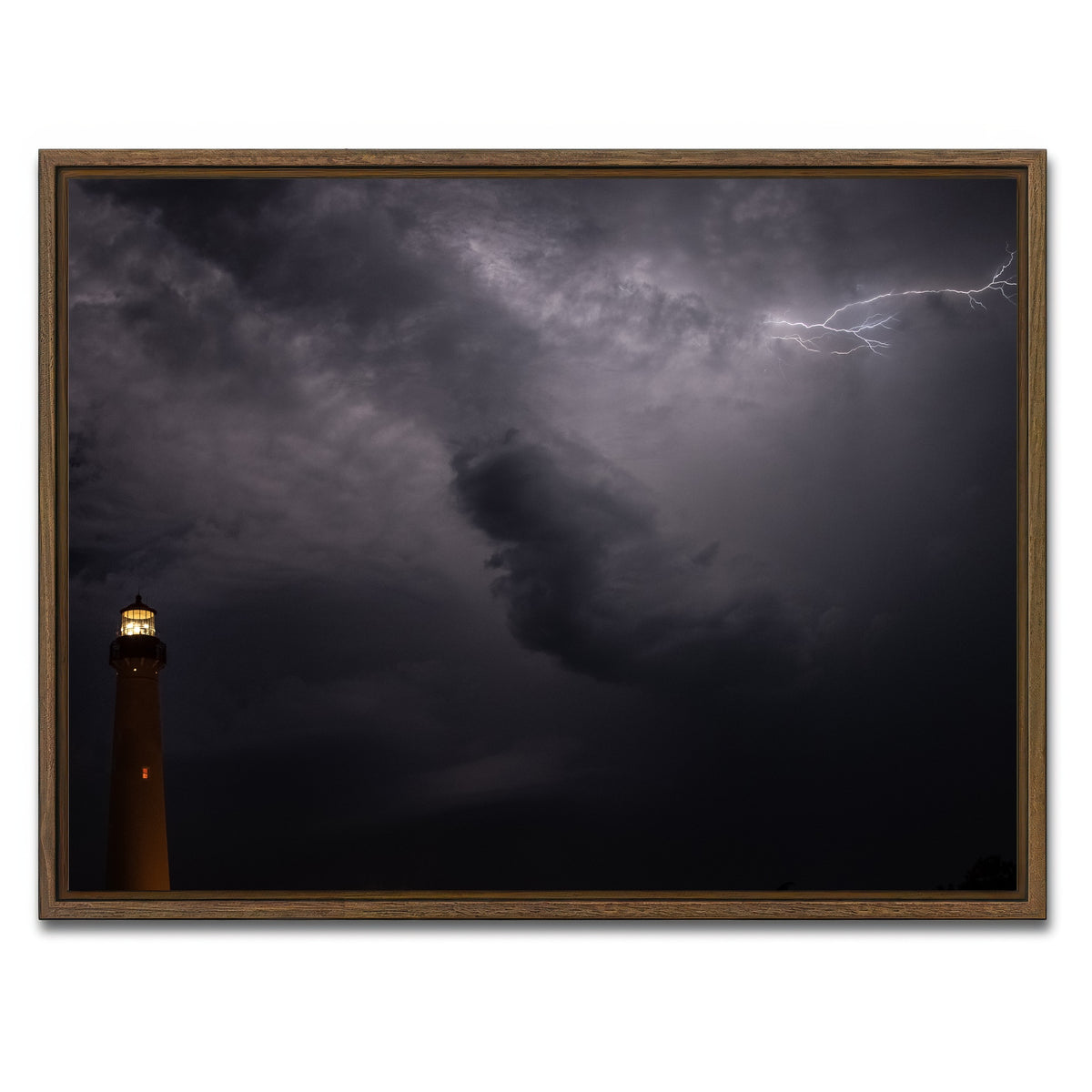 AUTO-MOCKUP WHITE | Cape May Storm | 1 Piece | Walnut Framed Canvas | group=4x3