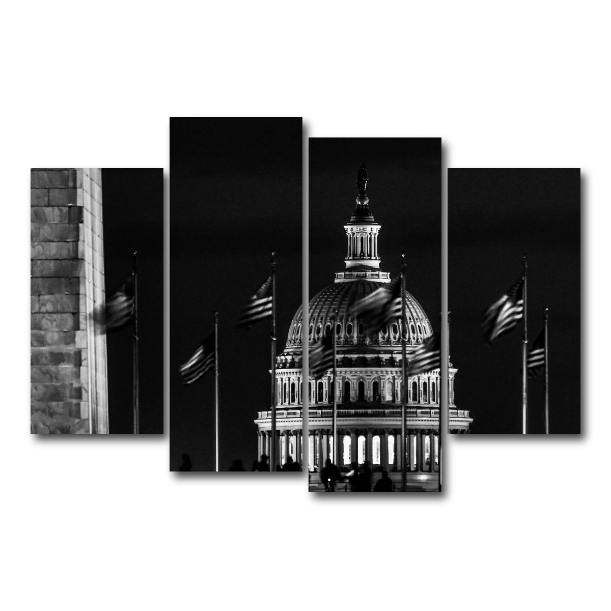 AUTO-MOCKUP WHITE | Capitol | 4 Piece | Gallery Wrap Canvas | group=4_short