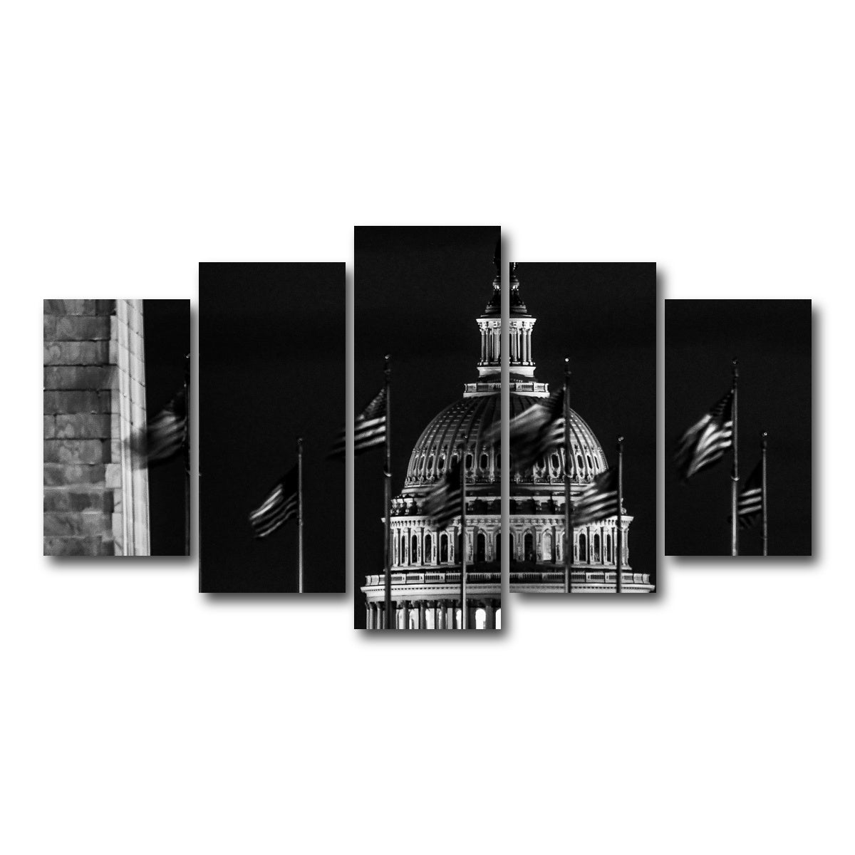 AUTO-MOCKUP WHITE | Capitol | 5 Piece | Gallery Wrap Canvas | group=5_normal