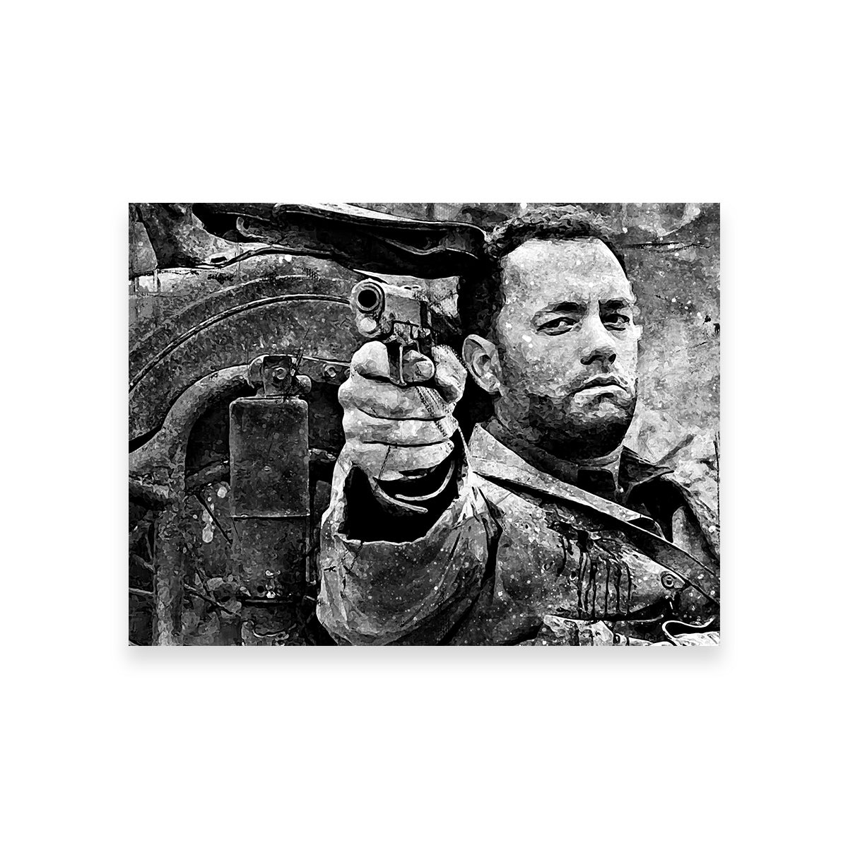 Captain Miller Grayscale Wall Art