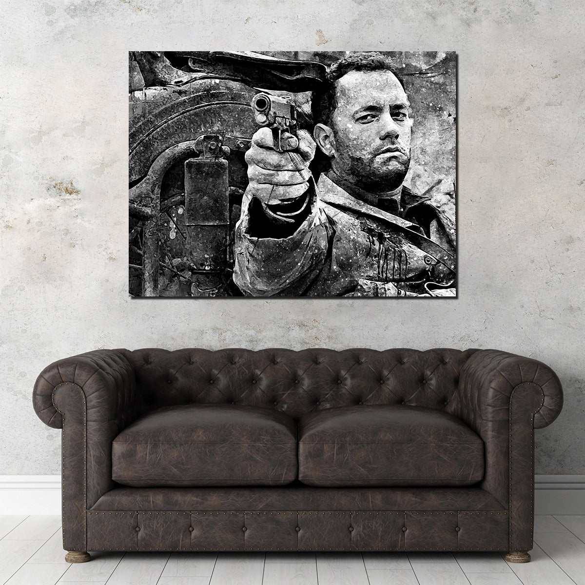 Captain Miller Grayscale Wall Art